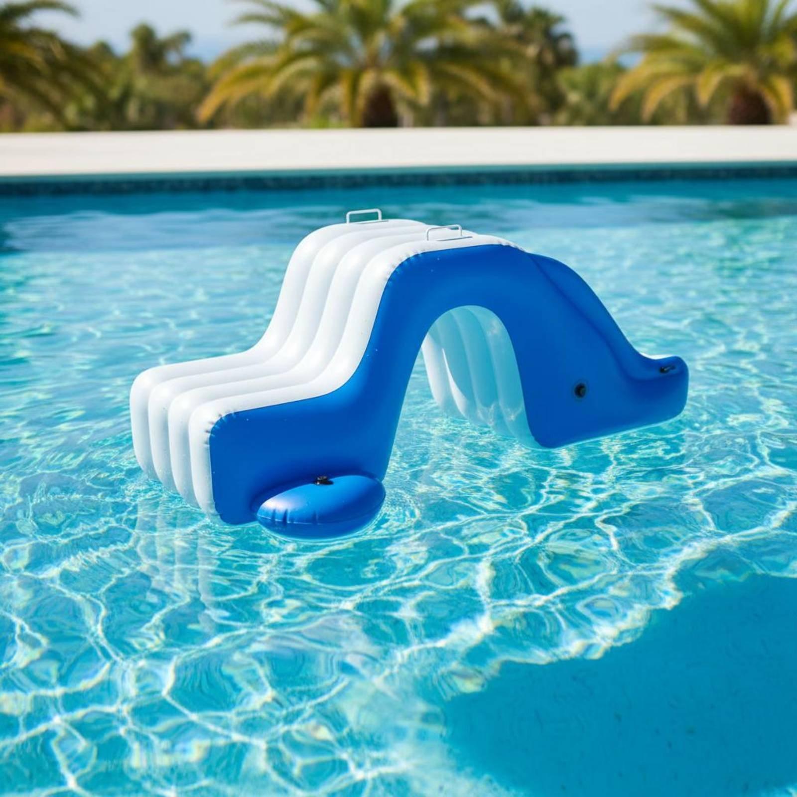 Water Slide Inflatable - ชุดสระน้ำพร้อมสไลเดอร์เป่าลมสำหรับเด็ก พร้อมหลังคาบังแดด สำหรับใช้ในสวนกลางแจ้งสำหรับครอบครัว