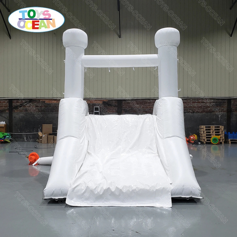 Water Slide Inflatable - สไลเดอร์น้ำสีขาวสำหรับสนามหลังบ้าน สไลเดอร์สระว่ายน้ำสำหรับผู้ใหญ่ สไลเดอร์สระว่ายน้ำเป่าลมสำหรับเด็ก