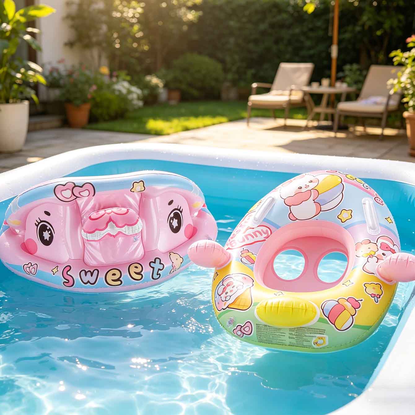 ที่นั่งลอยน้ำเป่าลม 1 ชิ้น พร้ - Pool Float Ring Inflatable บทวิจารณ์และราคา