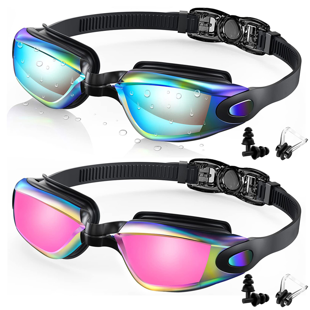 แว่นตาว่ายน้ำ 2 ชิ้น ป้องกันกา - Swim Goggles Anti Fog Uv บทวิจารณ์และราคา