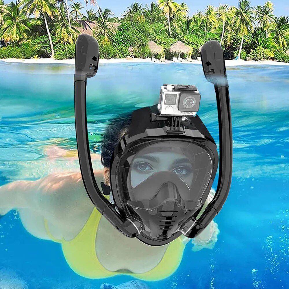 หน้ากากดำน้ำ seluruh wajah 180 - Snorkel Mask Full Face บทวิจารณ์และราคา