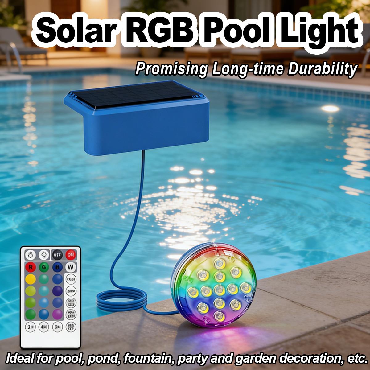 ไฟสระว่ายน้ำพลังงานแสงอาทิตย์ใ - Pool Light Solar Rechargeable บทวิจารณ์และราคา