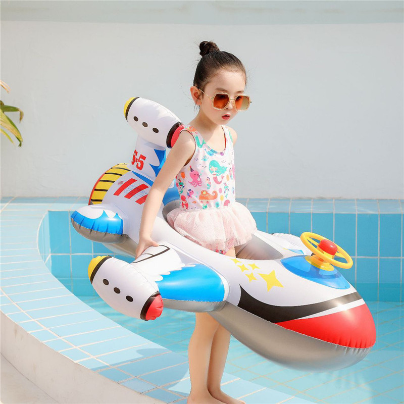 เด็กว่ายน้ําวงกลมเครื่องบินลอย - Pool Float Ring Inflatable บทวิจารณ์และราคา