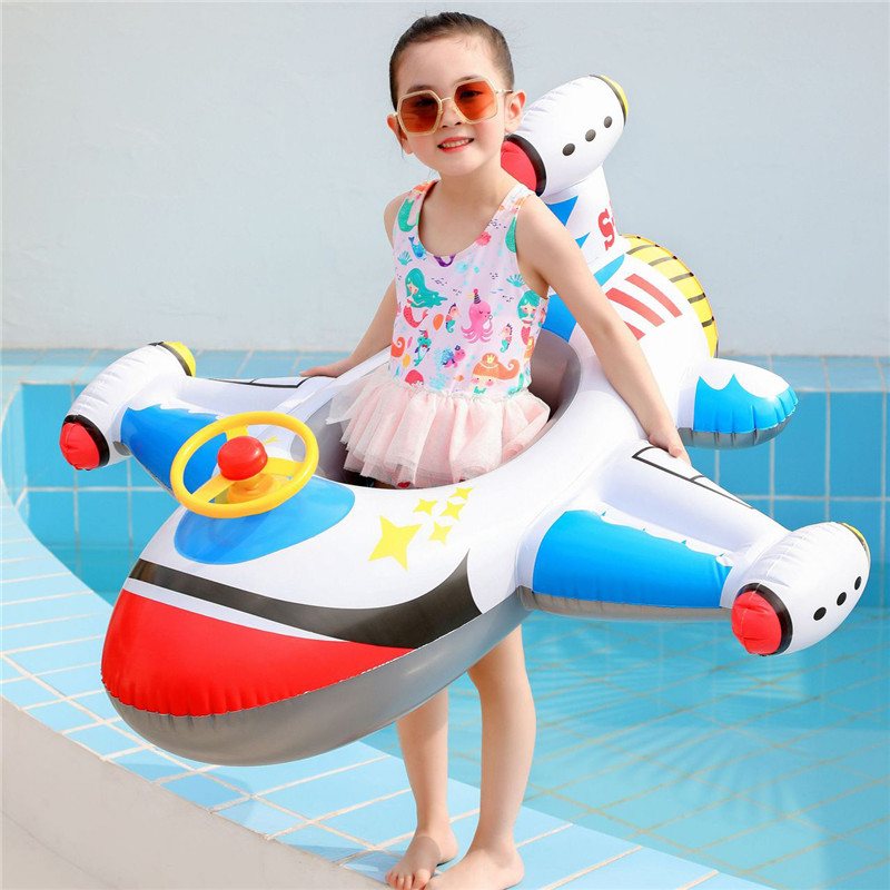 เด็กว่ายน้ําวงกลมเครื่องบินลอย - Pool Float Ring Inflatable บทวิจารณ์และราคา