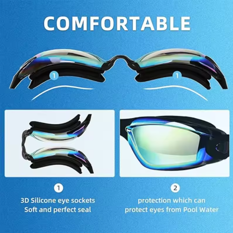 แว่นตาว่ายน้ำสำหรับผู้ใหญ่ ป้อ - Swim Goggles Anti Fog Uv บทวิจารณ์และราคา