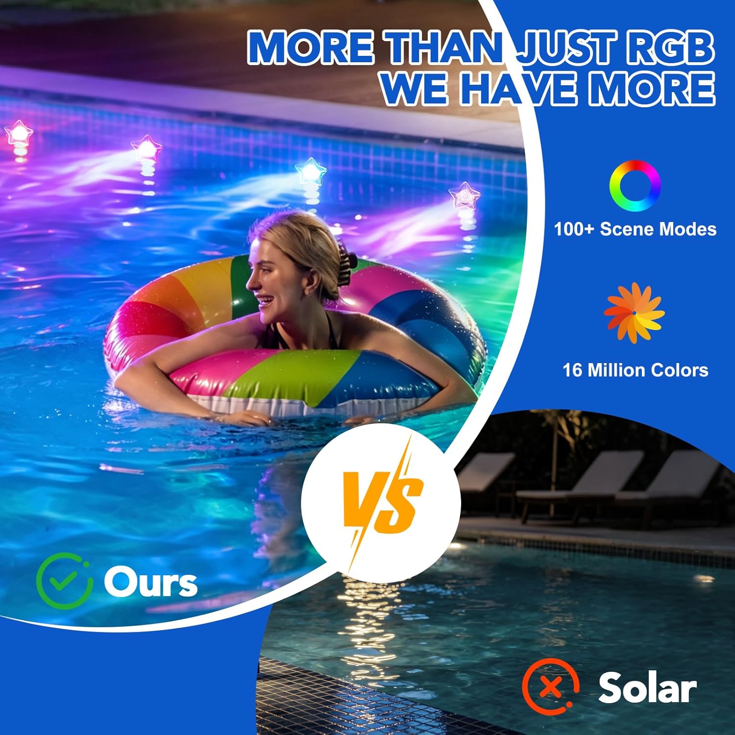 ไฟสระว่ายน้ำพลังงานแสงอาทิตย์ห - Pool Light Solar Rechargeable บทวิจารณ์และราคา