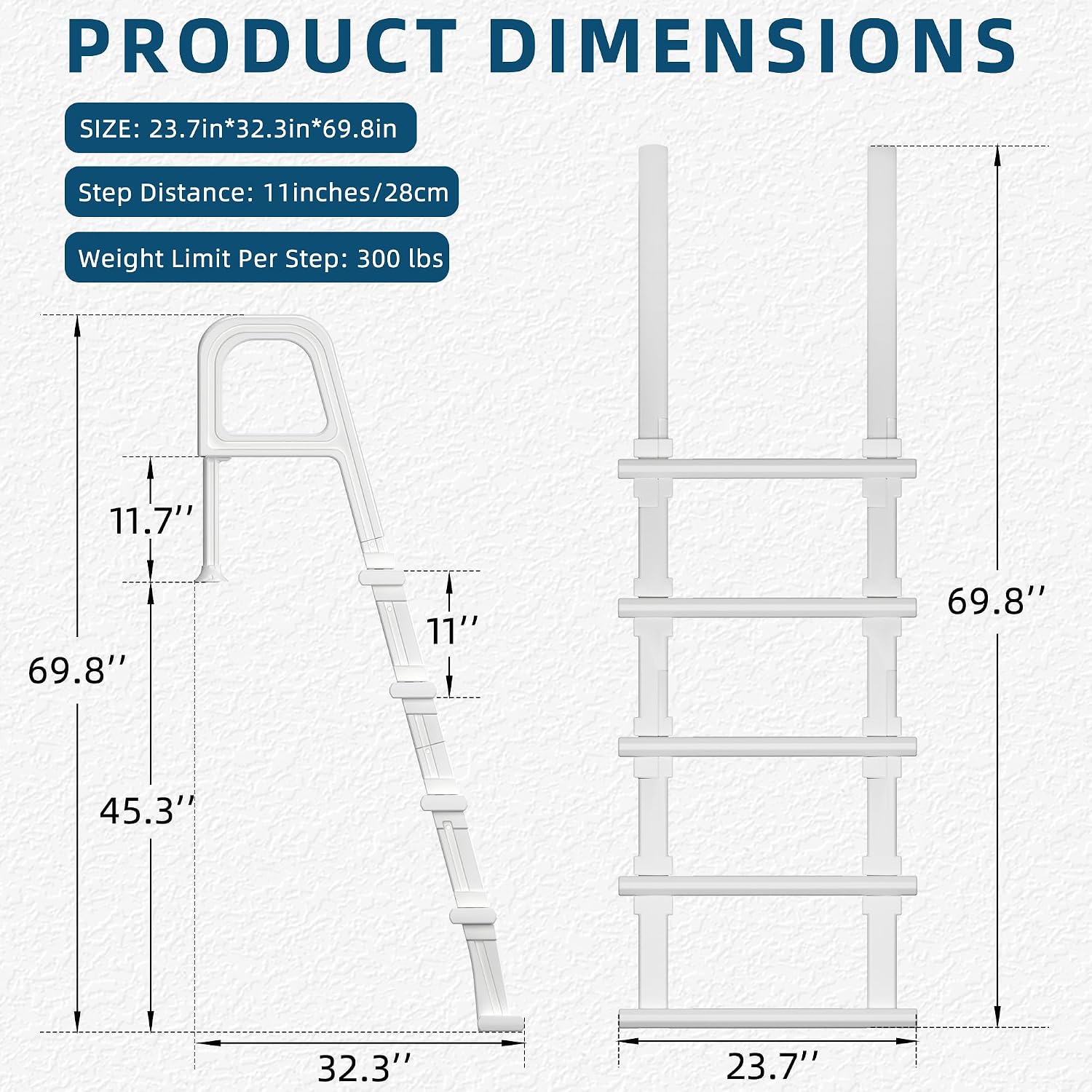 บันไดสระว่ายน้ำ, บันไดสระว่ายน - Pool Ladder Above Ground บทวิจารณ์และราคา