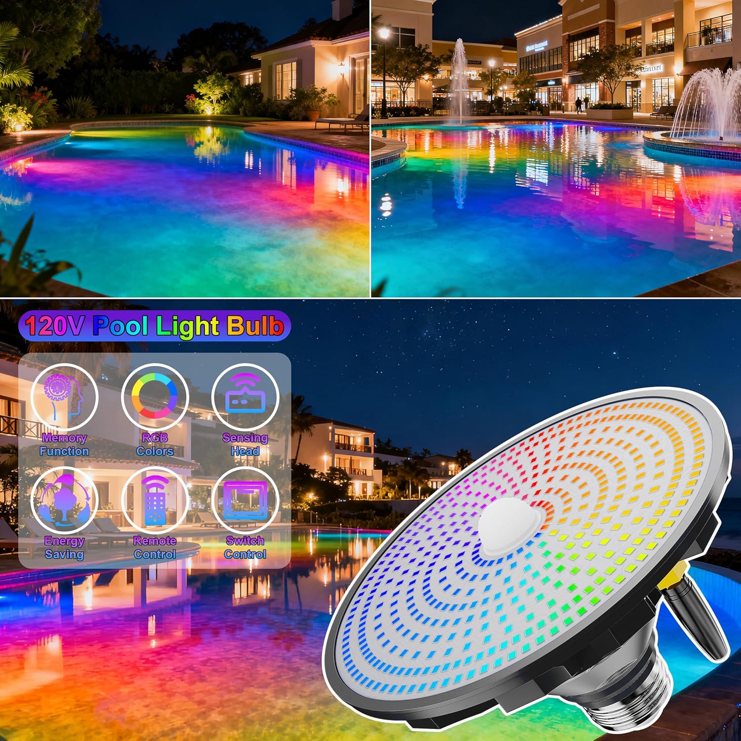 ไฟสระว่ายน้ำพลังงานแสงอาทิตย์ห - Pool Light Solar Rechargeable บทวิจารณ์และราคา