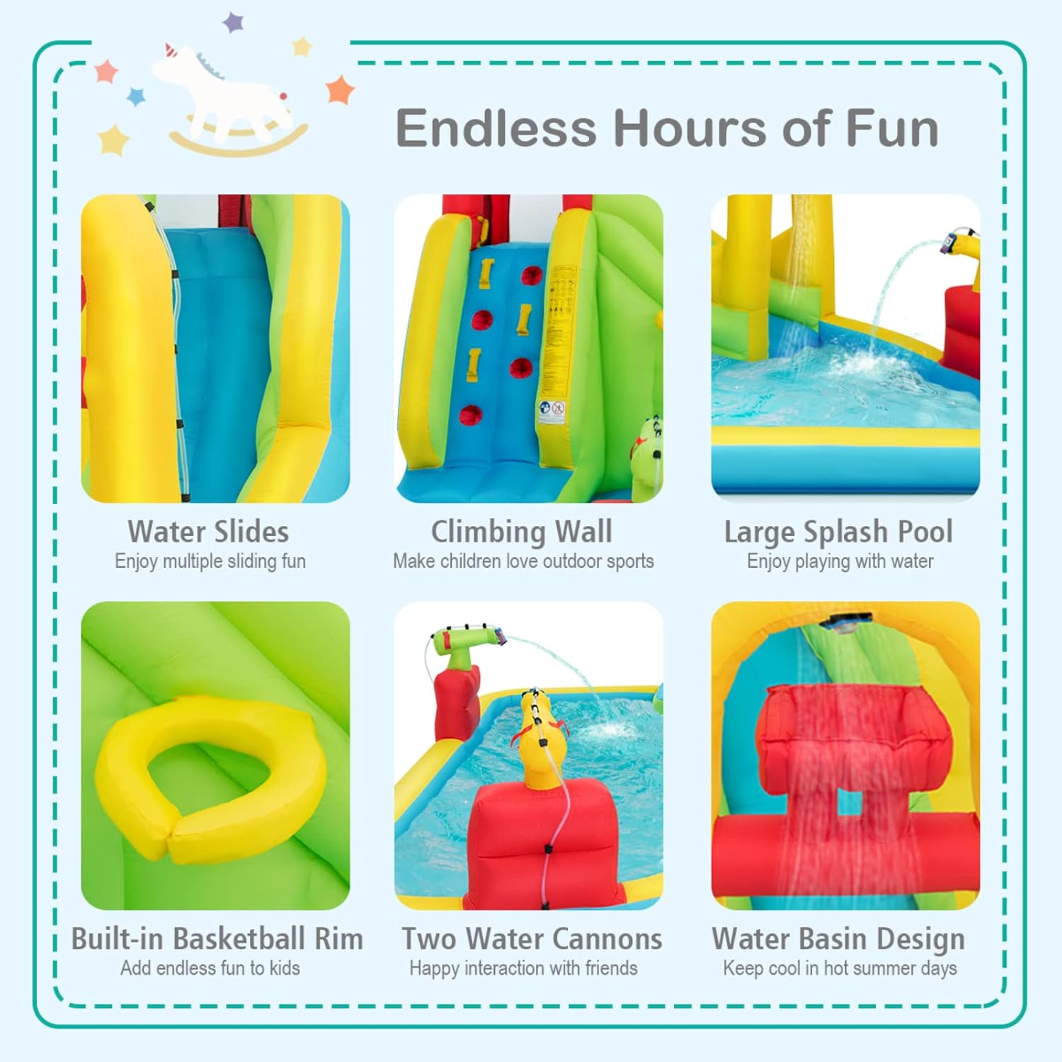 เมกะสวนน้ำเป่าลมสำหรับเด็ก - ส - Water Slide Inflatable บทวิจารณ์และราคา