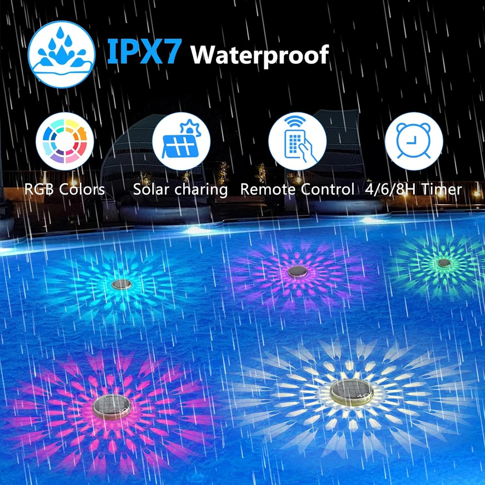 Nice พลังงานแสงอาทิตย์แบบชาร์จ - Pool Light Solar Rechargeable บทวิจารณ์และราคา